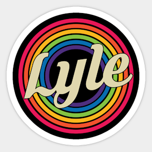 Lyle - Retro Rainbow Style Sticker